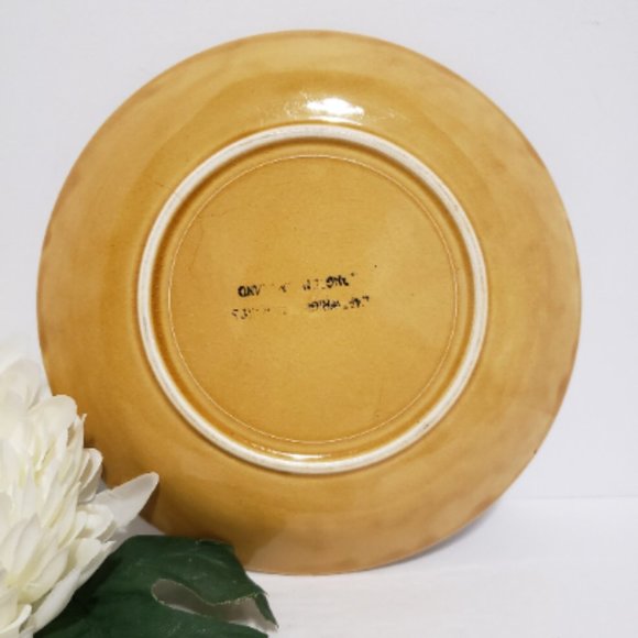 Vintage 1970's Salad Plate Mustard Brown 1970s - Picture 2 of 4